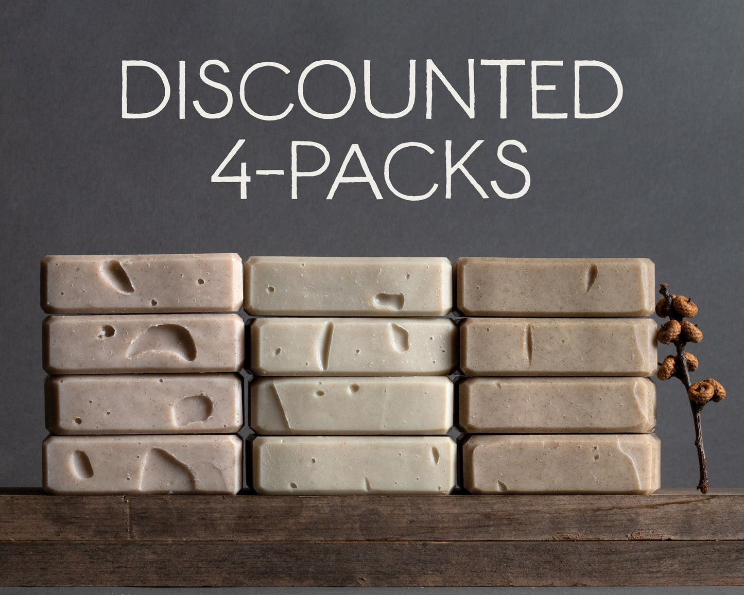 Discounted 4-Packs, Bulk Soap Bars